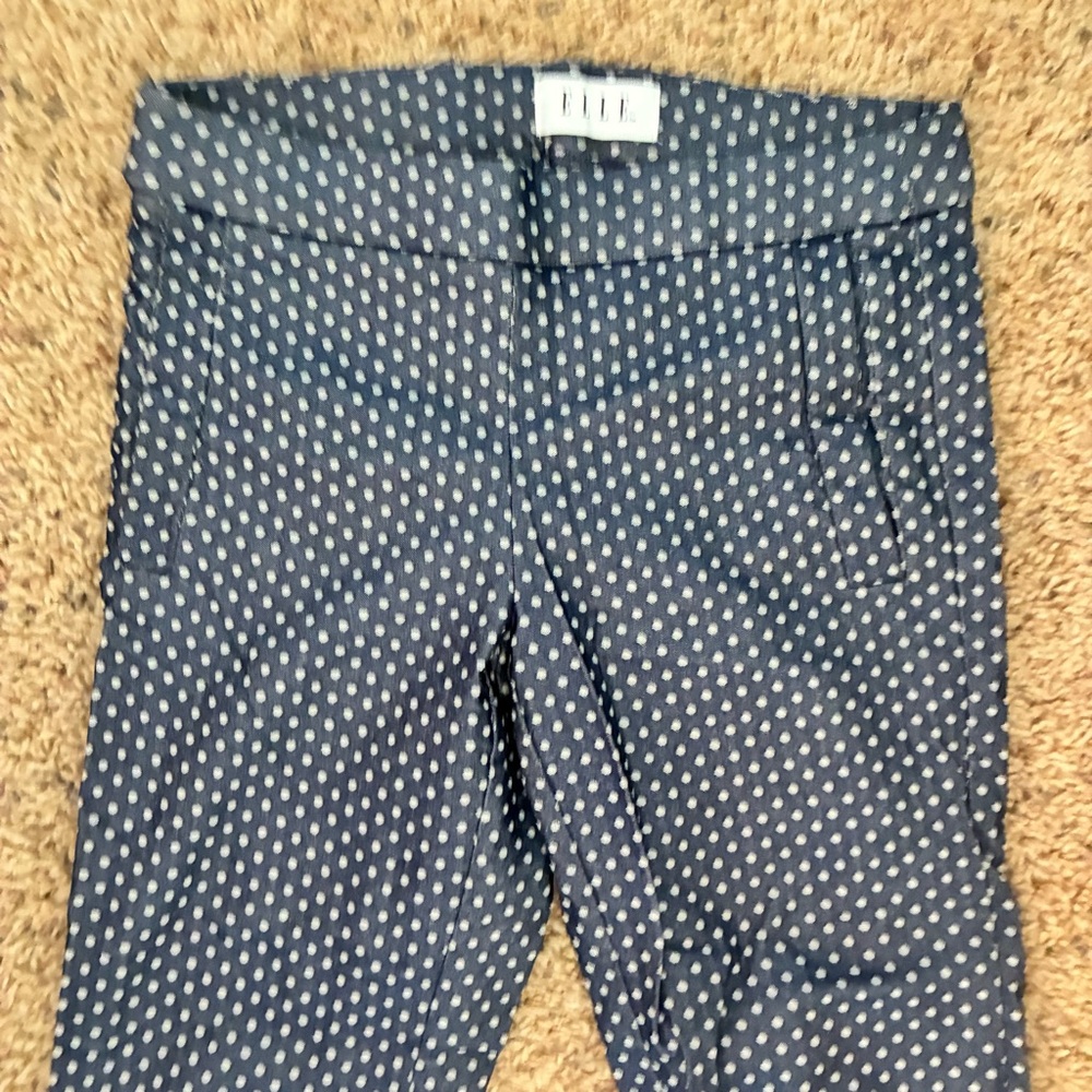 Elle Navy Blue Polka Dot Trousers